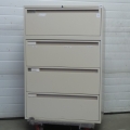 Superior Beige 4 Drawer Lateral File Cabinet, Locking